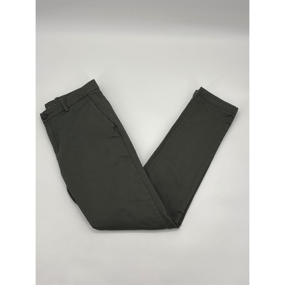 Perry‎ Ellis Men Skinny Fit Chino Pants Olive Green Size 30x32 Cotton Stretch